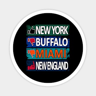 New York Pro Football - Funny East Rivals Magnet